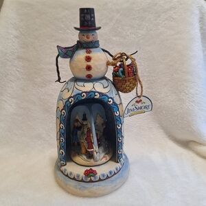 Jim Shore Heartwood Creek "Winter Memories" Snowman #4012676 Musicsal Christmas